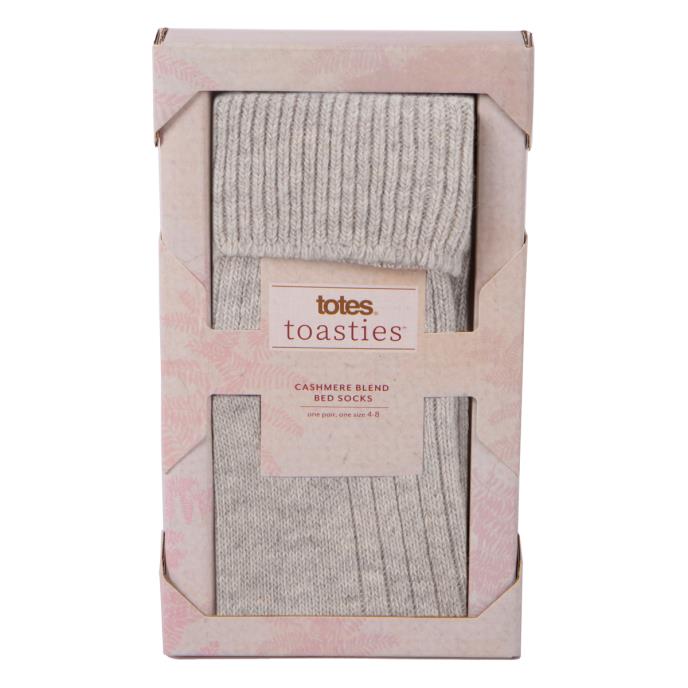 totes toasties® Ladies Cashmere Blend Socks Mink Extra Image 4